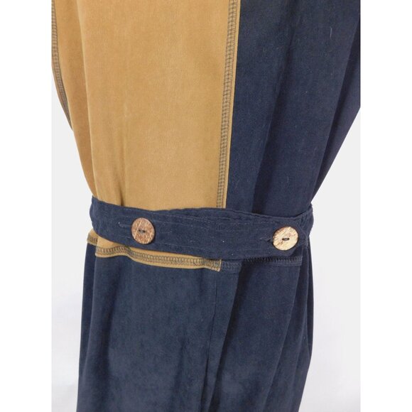 Vtg Nina Piccalino Patchwork Maxi M - Black Camel Leaf - Excellent - Picture 4 of 12